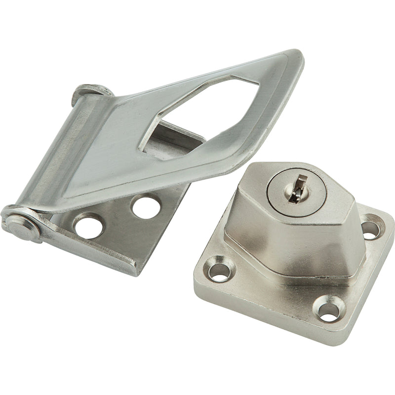 NATIONAL HARDWARE - National Hardware Brushed Stainless Steel 3-1/2 in. L Keyed Hasp Lock 1 pk - Case of 5