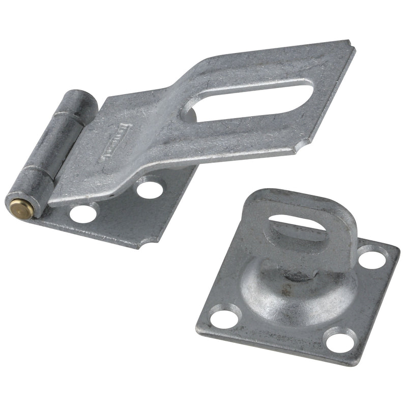 NATIONAL HARDWARE - National Hardware Galvanized Brass/Steel 3-1/4 in. L Swivel Staple Safety Hasp 1 pk - Case of 5