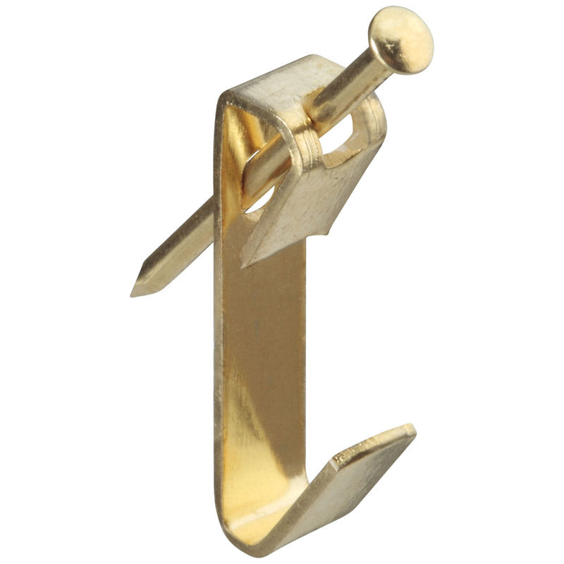 NATIONAL HARDWARE - National Hardware Brass-Plated Picture Hanger 30 lb 8 pk - Case of 5