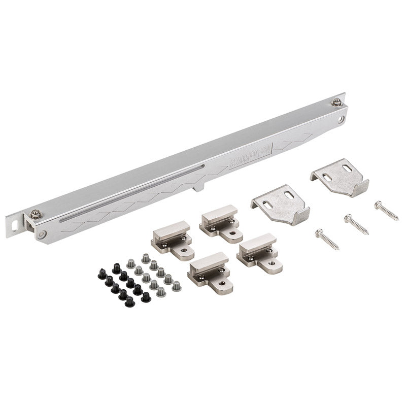NATIONAL HARDWARE - National Hardware Satin Nickel Silver Plastic Sliding Door Hardware Kit 1 pk - Case of 2