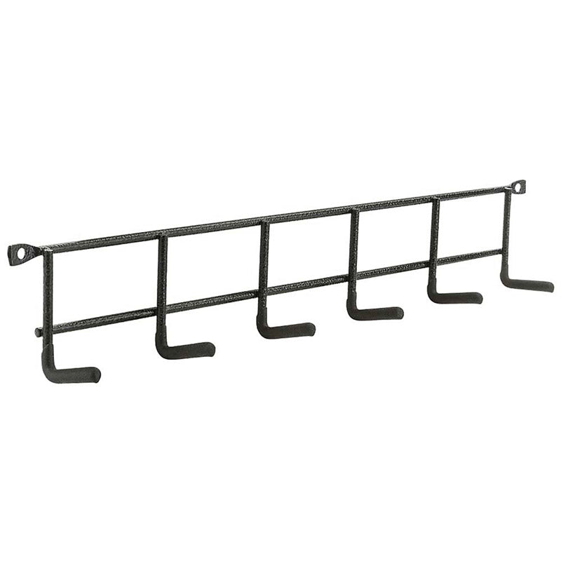 NATIONAL HARDWARE - National Hardware 16 in. L Vinyl Coated Black Steel Household Hook Rack 15 lb. cap. 1 pk - Case of 6