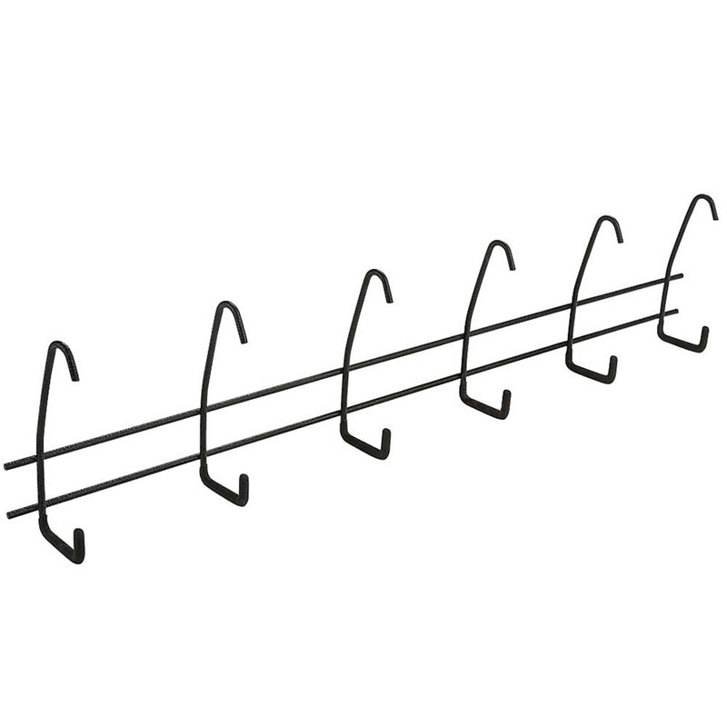 NATIONAL HARDWARE - National Hardware 27-1/2 in. L Vinyl Coated Black Steel Long Handle Hook Rack 10 lb. cap. 1 pk - Case of 6