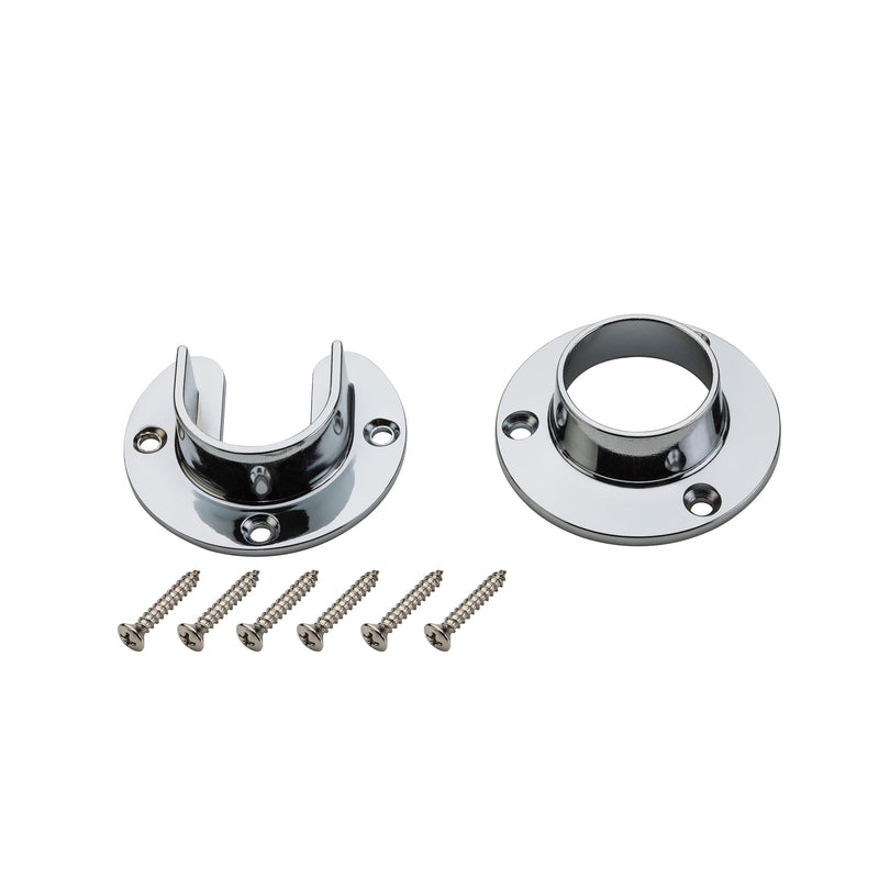 NATIONAL HARDWARE - National Hardware 1.31 in. D Polished Chrome Steel Closet Flange Set - Case of 6