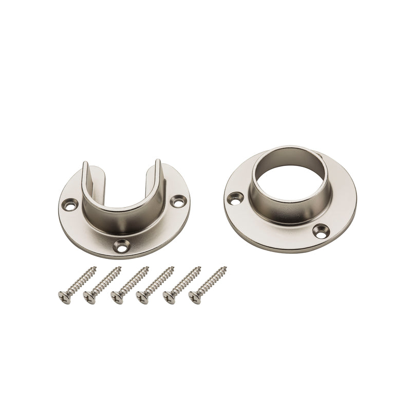 NATIONAL HARDWARE - National Hardware 1.31 in. D Satin Nickel Steel Closet Flange Set - Case of 6