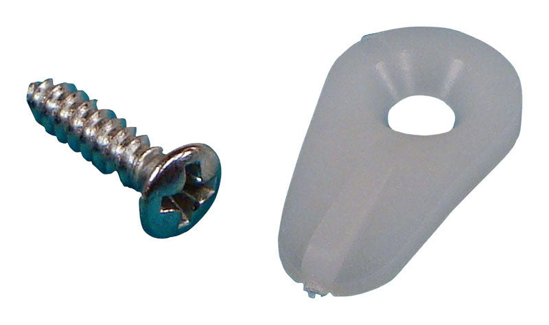 US HARDWARE - US Hardware White Nylon Screen Clip 8 pk