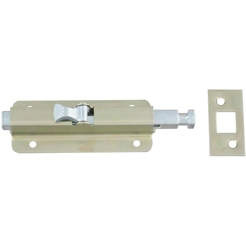 NATIONAL HARDWARE - National Hardware 6 in. L Zinc-Plated Silver Steel Door Foot Bolt - Case of 2