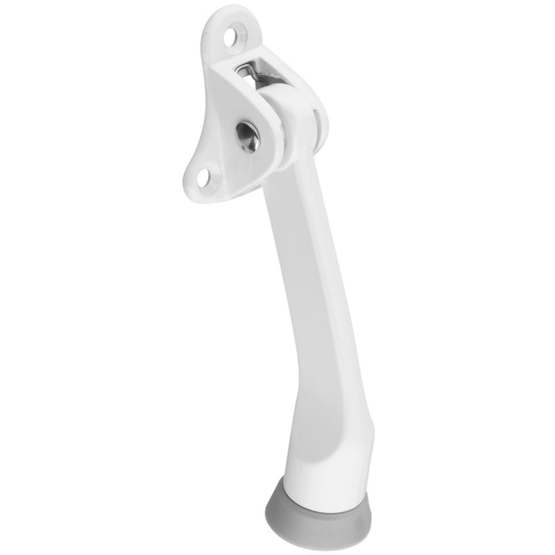 NATIONAL HARDWARE - National Hardware Zinc w/Rubber Tip White Kick-Down Door Holder Mounts to door - Case of 5