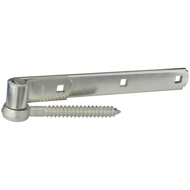 NATIONAL HARDWARE - National Hardware 10 in. L Zinc-Plated Silver Steel Screw Hook And Strap Hinge 1 pk - Case of 5