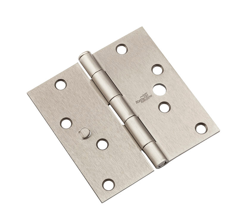 NATIONAL HARDWARE - National Hardware 4 in. L Satin Nickel Door Hinge 3 pk - Case of 5
