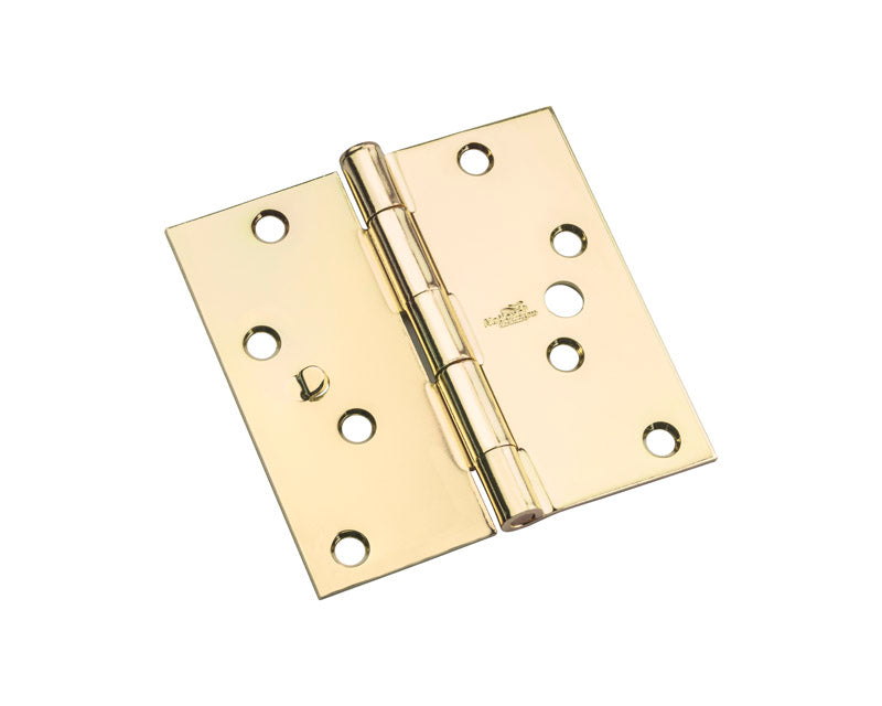 NATIONAL HARDWARE - National Hardware 4 in. L Bright Brass Door Hinge 3 pk - Case of 5