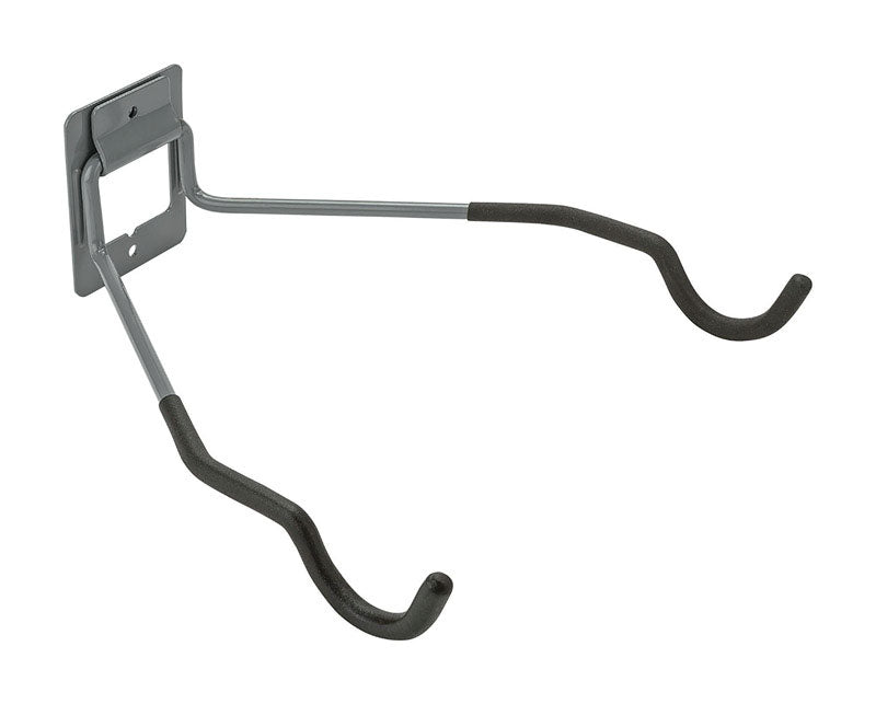 NATIONAL HARDWARE - National Hardware 12 in. L Powder Coated Gray Steel Flip-Up Bike Hanger Holder 30 lb. cap. 1 pk - Case of 6