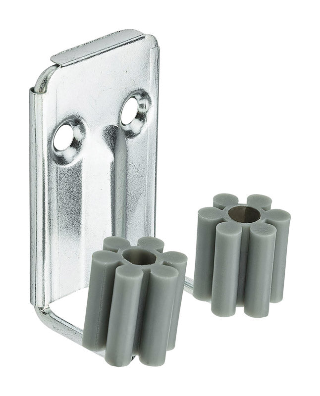 NATIONAL HARDWARE - National Hardware 1.38 in. L Zinc-Plated Silver Steel Broom Double Hook 5 lb. cap. 2 pk - Case of 6