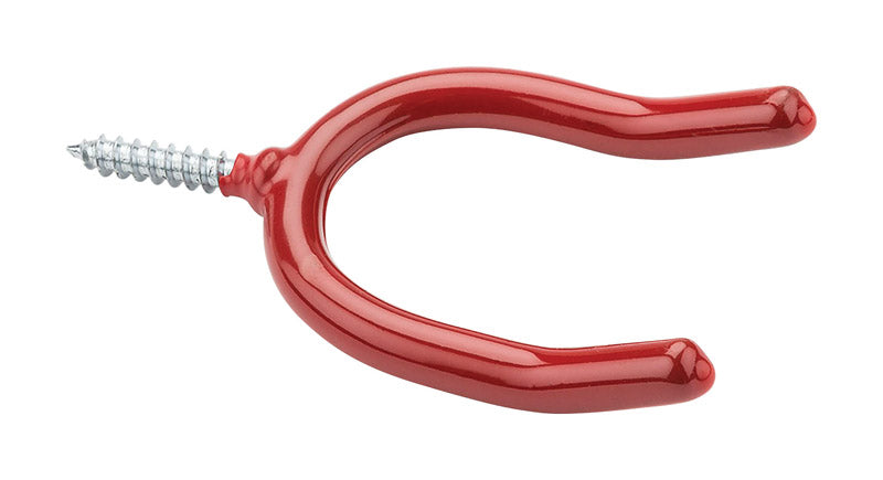 NATIONAL HARDWARE - National Hardware 3.87 in. L Vinyl Coated Red Steel U-Shaped Double Hook 12 lb. cap. 2 pk - Case of 6