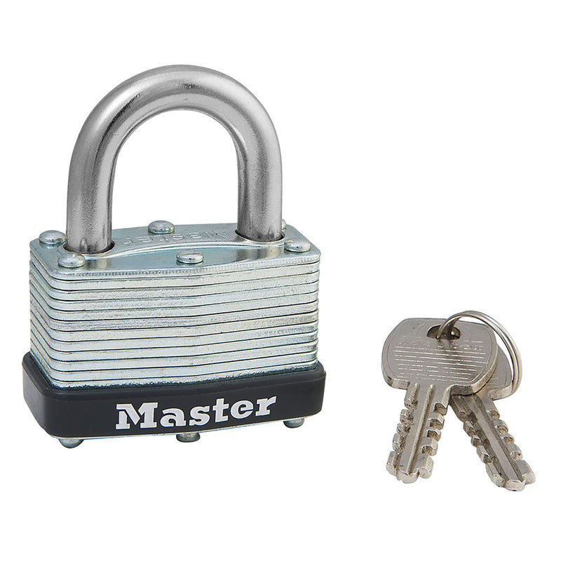 MASTERLOCK - Master Lock 1-1/16 in. H X 1-3/4 in. W Laminated Steel Warded Locking Padlock - Case of 4