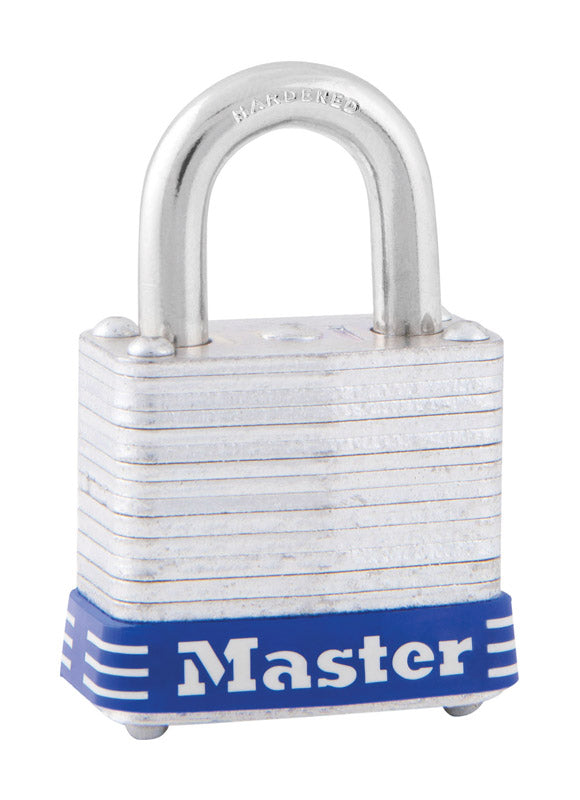 MASTER LOCK - Master Lock 1 in. H X 11/16 in. W X 1-1/8 in. L Laminated Steel 4-Pin Cylinder Padlock