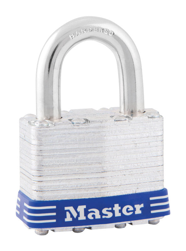 MASTERLOCK - Master Lock 1-5/16 in. H X 1 in. W X 1-3/4 in. L Laminated Steel Ball Bearing Locking Padlock