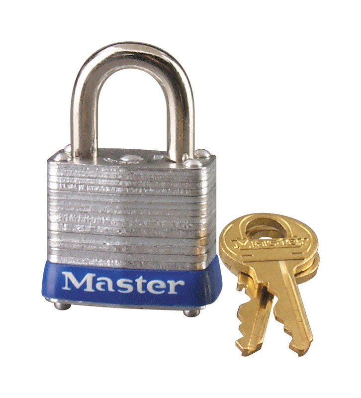 MASTERLOCK - Master Lock 1 in. H X 11/16 in. W X 1-1/8 in. L Steel 4-Pin Cylinder Padlock Keyed Alike - Case of 6