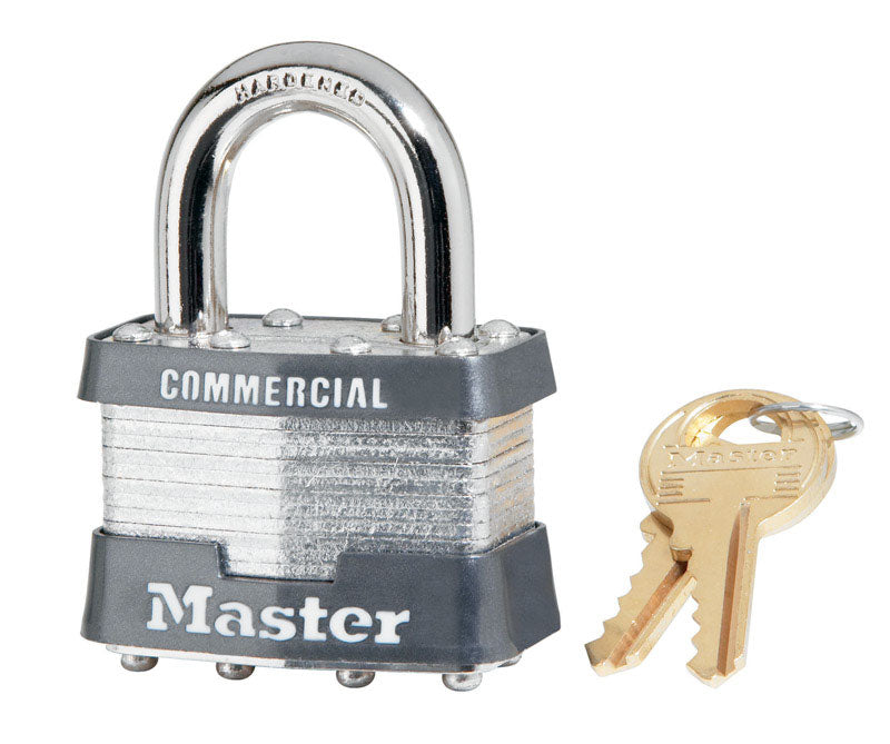 MASTERLOCK - Master Lock 1-5/16 in. H X 1 in. W X 1-3/4 in. L Steel 4-Pin Cylinder Padlock Keyed Alike - Case of 6 [1KA#2438]