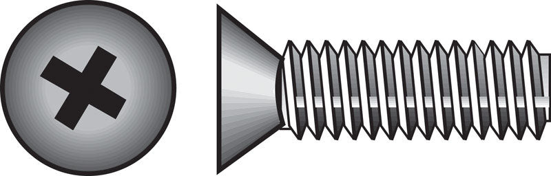 HILLMAN - Hillman No. 10-32 X 3/4 in. L Phillips Flat Head Stainless Steel Machine Screws 100 pk [825536]