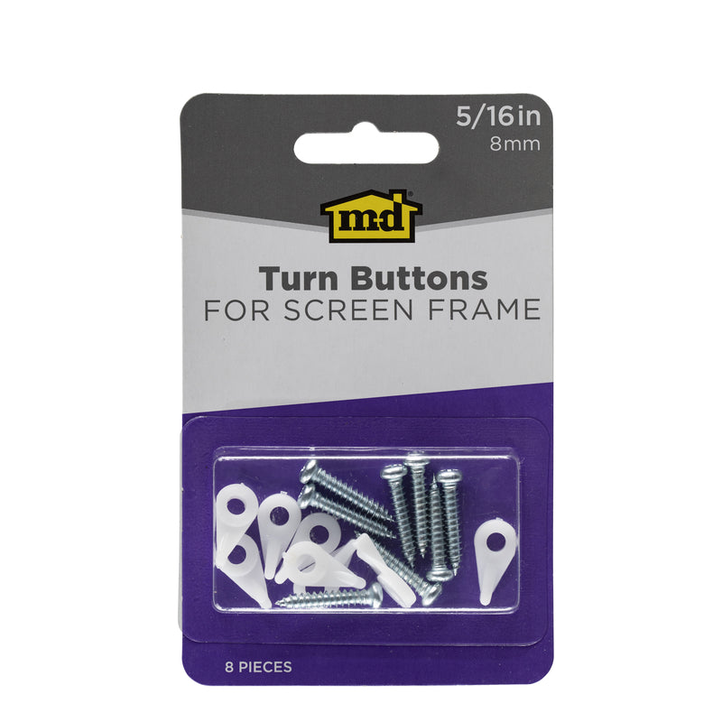 M-D BUILDING PRODUCTS - M-D Plastic Turn Button 8 pc
