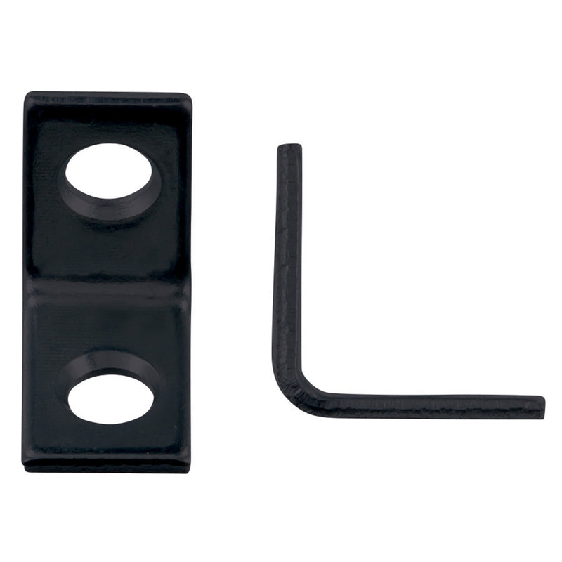 HAMPTON - Hampton 3/4 in. H X 3/4 in. W Black Steel Inside L Corner Brace - Case of 25