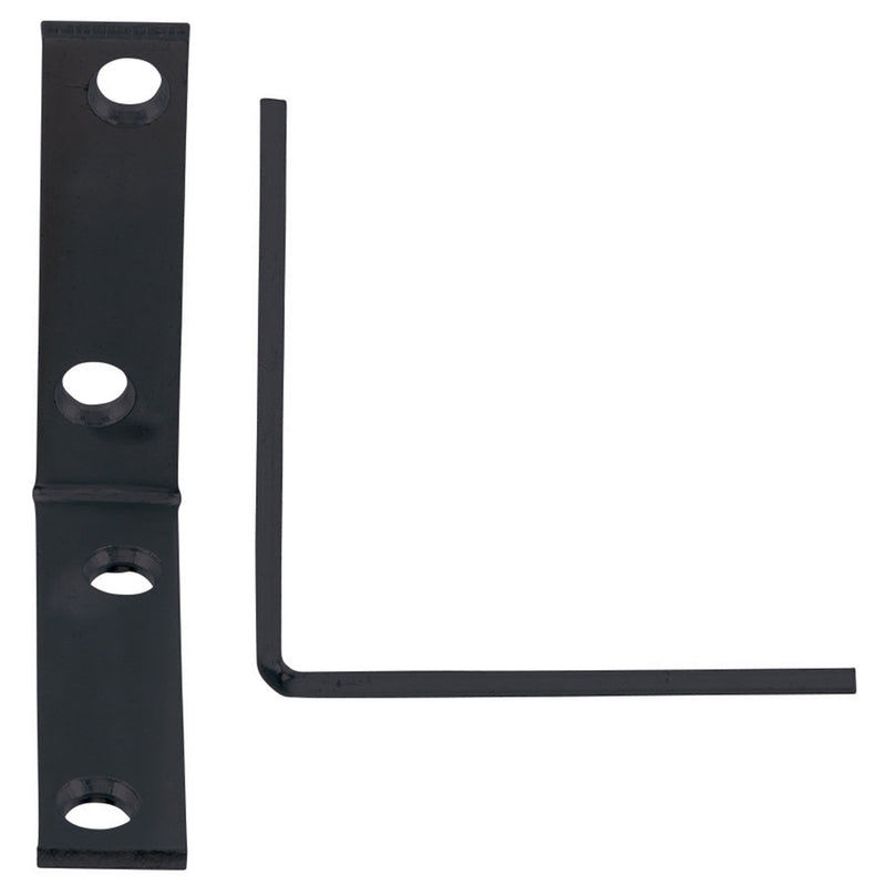 HAMPTON - Hampton 2-1/2 in. H X 5/8 in. W X 2-1/2 in. D Black Steel Inside L Corner Brace - Case of 25