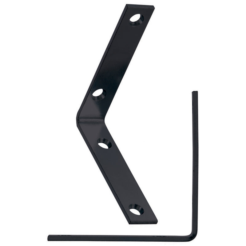 HAMPTON - Hampton 3.5 in. H X 0.75 in. W X 3.5 in. D Black Steel Inside L Corner Brace - Case of 10