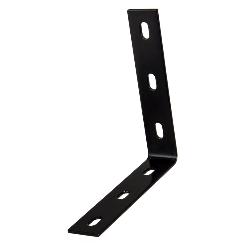 HAMPTON - Hampton 7 in. H X 1-1/2 in. W Black Steel Inside L Corner Brace - Case of 10