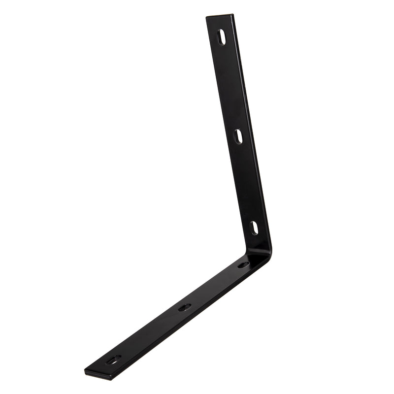 HAMPTON - Hampton 12-1/4 in. H X 1-1/2 in. W X 1/4 in. D Black Steel Inside L Corner Brace - Case of 4