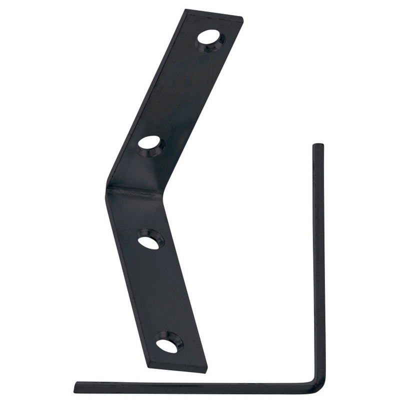 HAMPTON - Hampton 3 in. H X 3/4 in. W X 3 in. D Black Steel Inside L Corner Brace - Case of 20