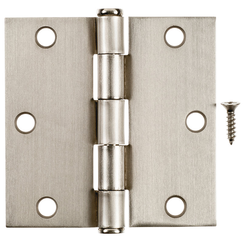 HAMPTON - Hampton 3-1/2 in. L Satin Nickel Residential Door Hinge 12 pk [01-3550-193]