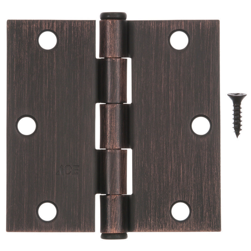 HAMPTON - Hampton 3-1/2 in. L Oil Rubbed Bronze Residential Door Hinge 12 pk [01-3550-196]