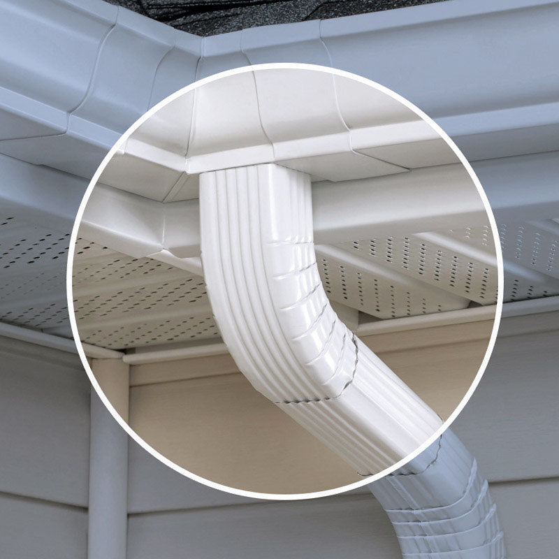 AMERIMAX - Amerimax 2.8 in. H X 4.18 in. W X 11.5 in. L White Aluminum A Gutter Elbow