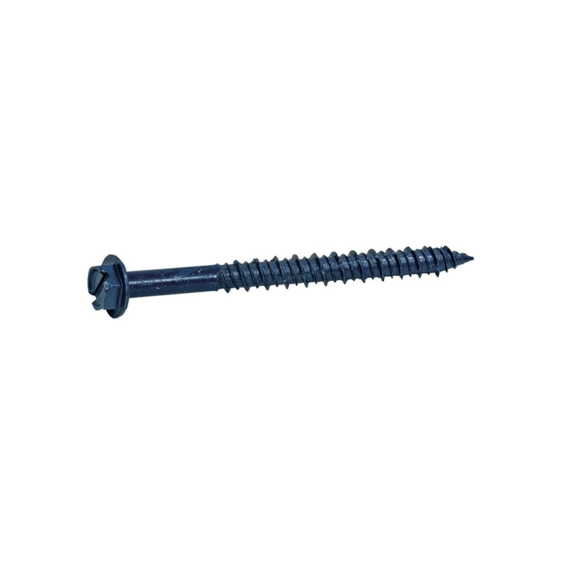GRIP-RITE - Grip-Rite 1/4 in. wire X 2-1/4 in. L Slotted Hex Washer Head Concrete Screws 1 lb 100 pk