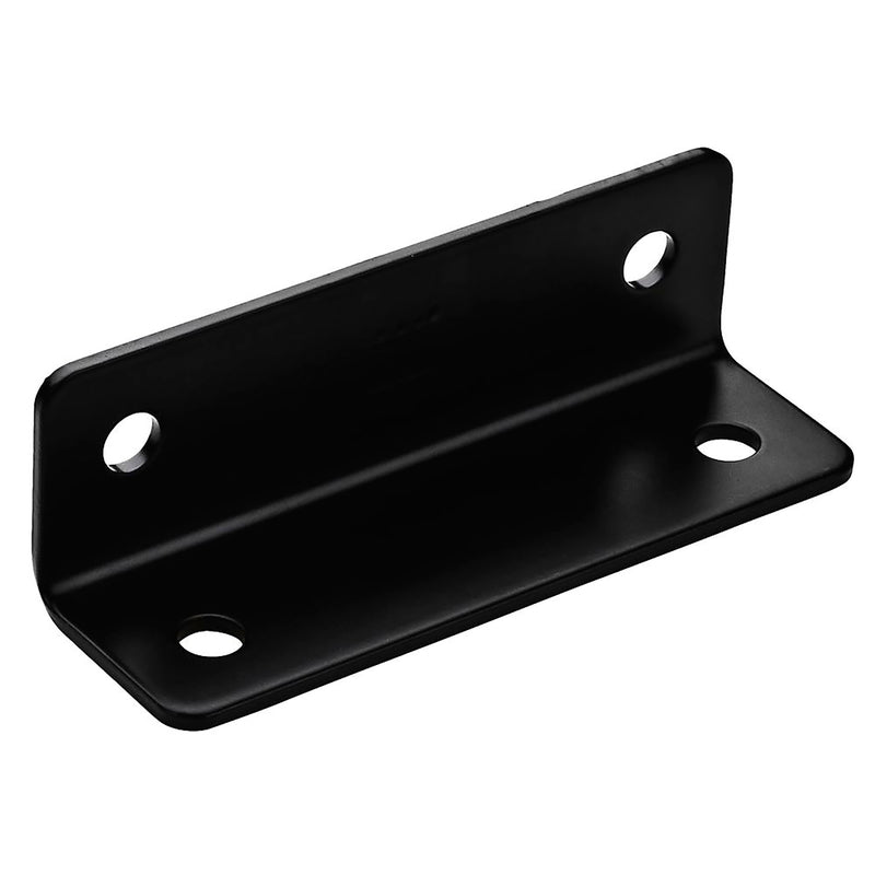 HAMPTON - Hampton 1-5/8 in. H X 5 in. W X 1/8 in. D Black Steel Inside Wide Corner Brace - Case of 10