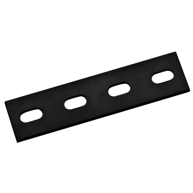 HAMPTON - Hampton 1-1/2 in. W X 6 in. L Black Steel Mending Plate - Case of 10