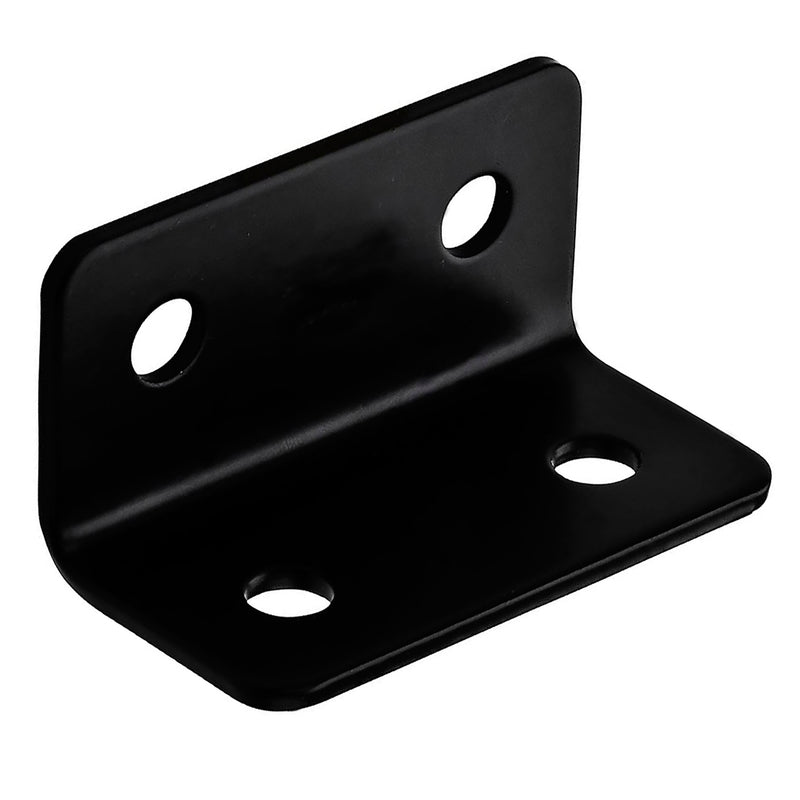 HAMPTON - Hampton 1-5/8 in. H X 3 in. W X 1/8 in. D Black Steel Wide Corner Brace - Case of 10