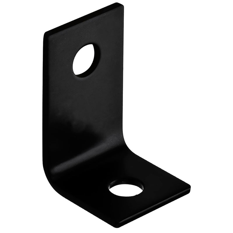 HAMPTON - Hampton 2-1/2 in. H X 1-1/2 in. W X 1/8 in. D Black Steel Offset Leg Corner Brace - Case of 20