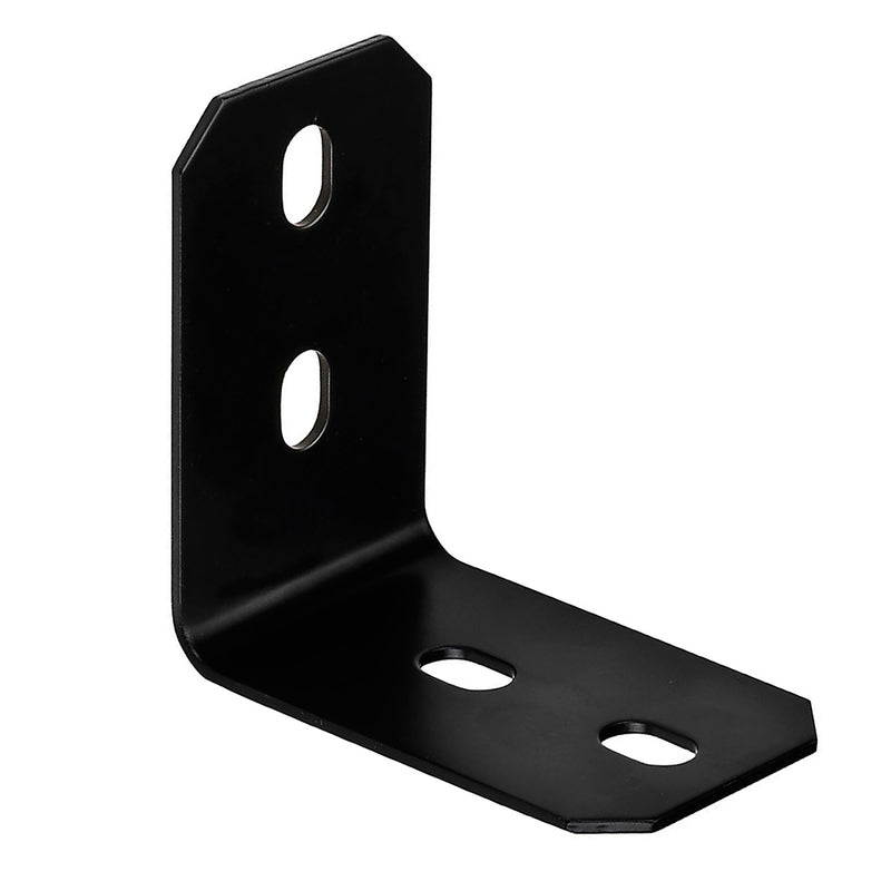 HAMPTON - Hampton 4-7/8 in. H X 3 in. W X 1/8 in. D Black Steel Inside L Corner Brace - Case of 5