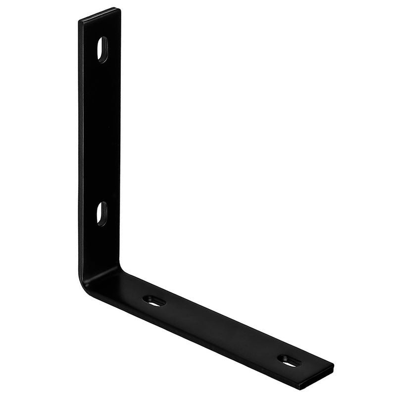HAMPTON - Hampton 8-1/4 in. H X 1-1/2 in. W X 1/4 in. D Black Steel Inside L Corner Brace - Case of 5