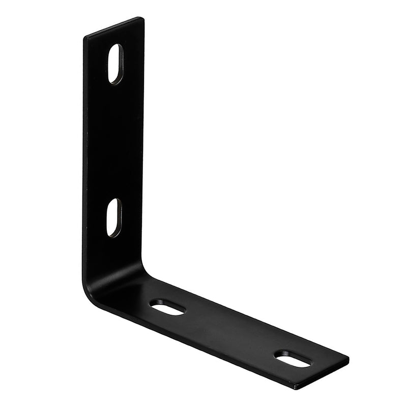 HAMPTON PRODUCTS - Hampton 5-1/8 in. H X 1-1/2 in. W X 1/8 in. D Black Steel Inside L Corner Brace - Case of 10