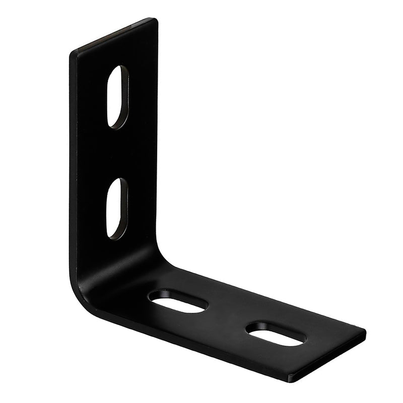 HAMPTON - Hampton 3-1/8 in. H X 1-1/2 in. W X 1/8 in. D Black Steel Inside L Corner Brace - Case of 10