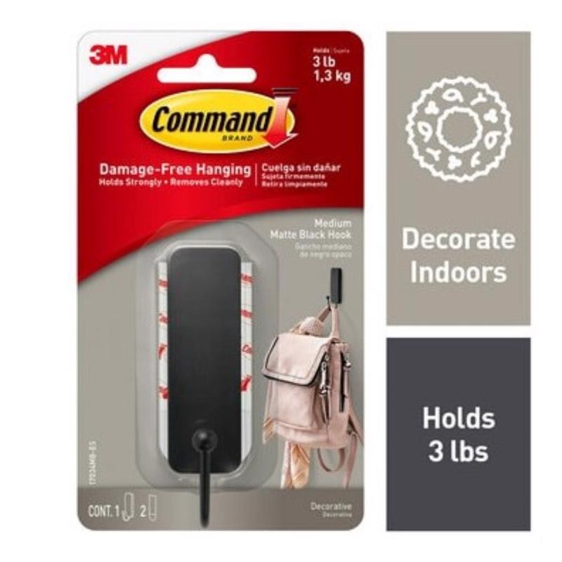 3M - 3M Command Medium Metal Hook 1.25 in. L 1 pk