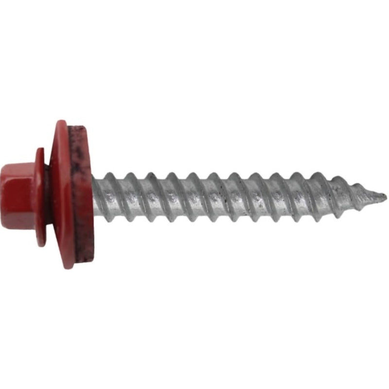GRIP-RITE - Grip-Rite Pro-Twist No. 9 Sizes X 1 in. L Hex Round Washer Head Sheet Metal Screws [NHWNW91001RED]