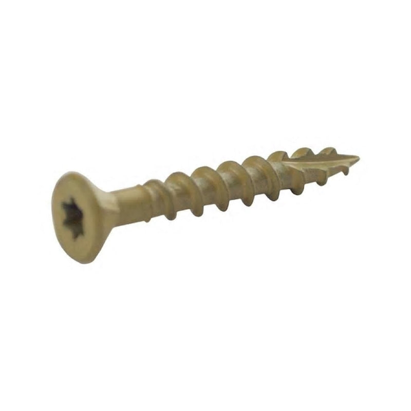 PRIMEGUARD PLUS - Grip-Rite PrimeGuard Plus No. 8 wire X 1-1/4 in. L Tan Star Bugle Head Exterior Deck Screws 5 lb 614 - Case of 4