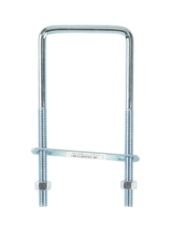 HAMPTON - Hampton 3/8 in. X 3 in. W X 7 in. L Coarse Zinc-Plated Steel Square Bend U Bolt - Case of 10