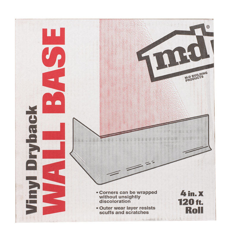 M-D BUILDING PRODUCTS - M-D 4 in. H X 120 ft. L Prefinished Black Vinyl Wall Base