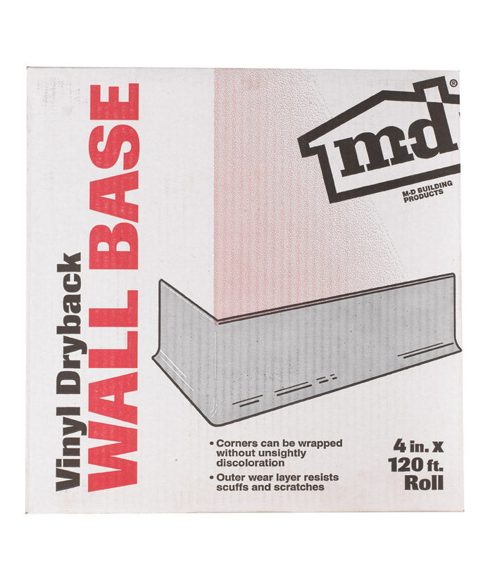 M-D BUILDING PRODUCTS - M-D 4 in. H X 120 ft. L Snow White Vinyl Wall Base