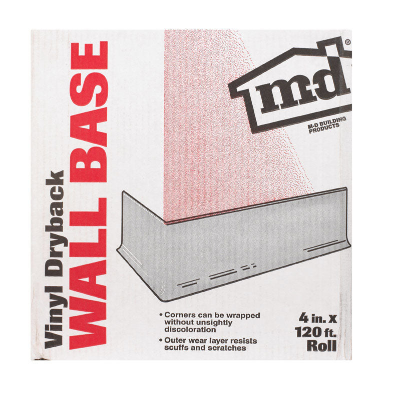 M-D BUILDING PRODUCTS - M-D 4 in. H X 120 ft. L Prefinished Gray Vinyl Wall Base