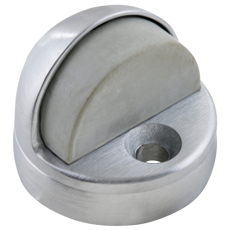 BRINKS COMMERCIAL - Brinks Brass Satin Chrome Door Stop Mounts to floor